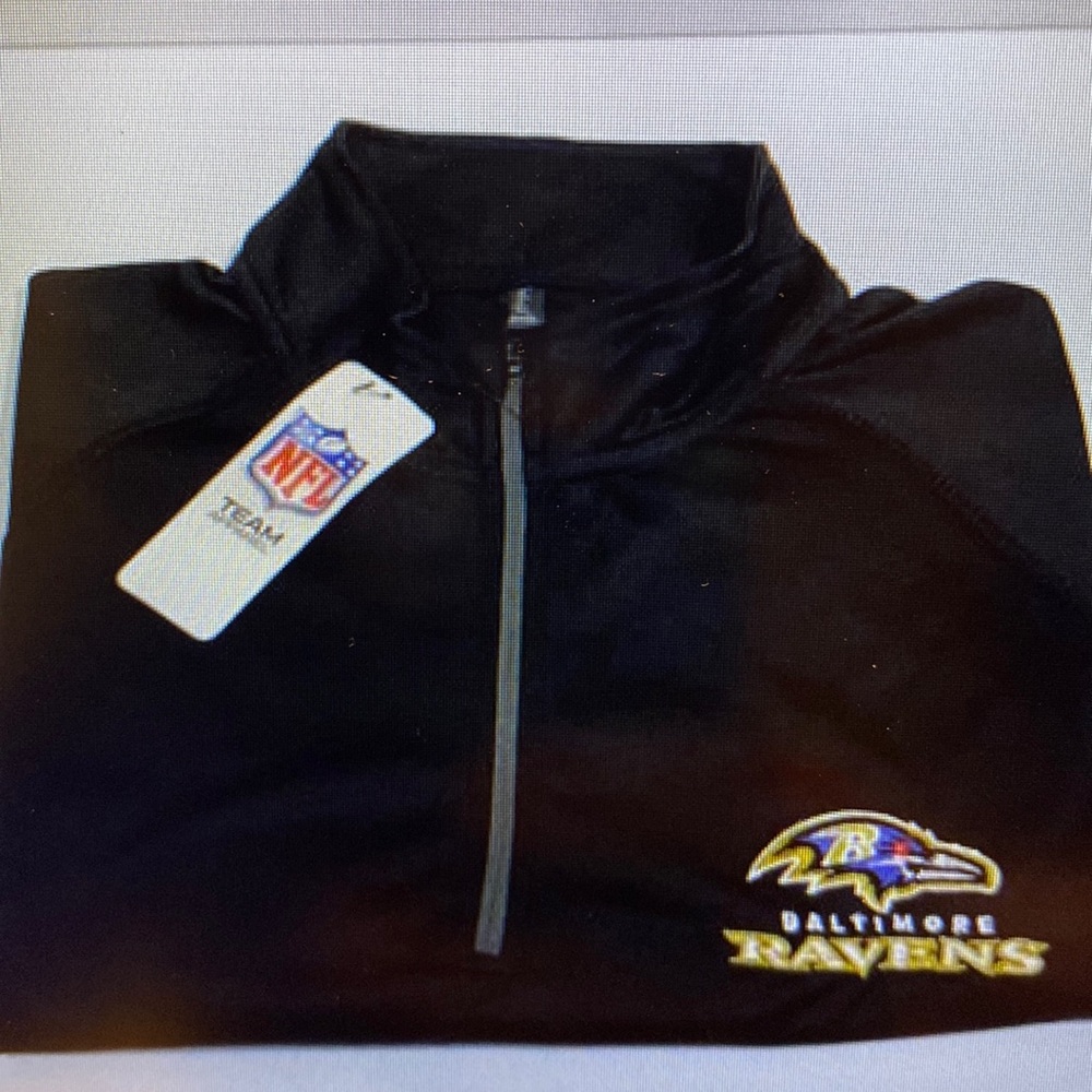 Brand New - NFL team apparel ravens quarter zip pull over